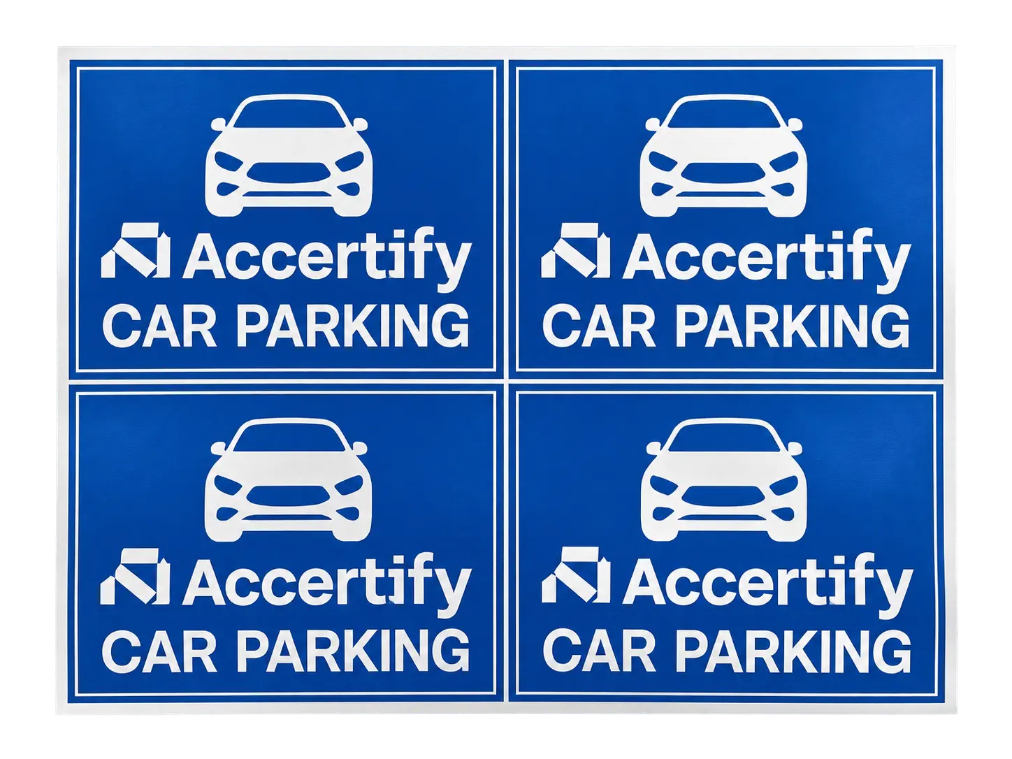 Accertify car parking identification signs
