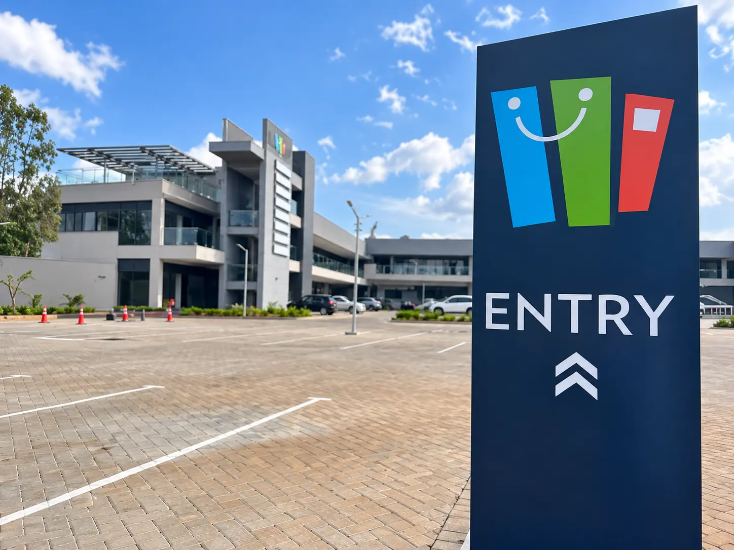 MyTown Mall Nairobi entry wayfinding pylon