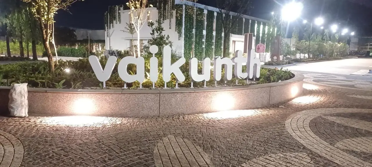 Vaikunth landscape lettering installation