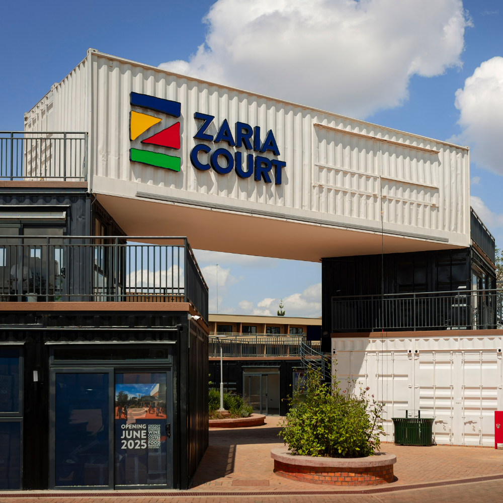 Zaria Court Kigali exterior identity signage