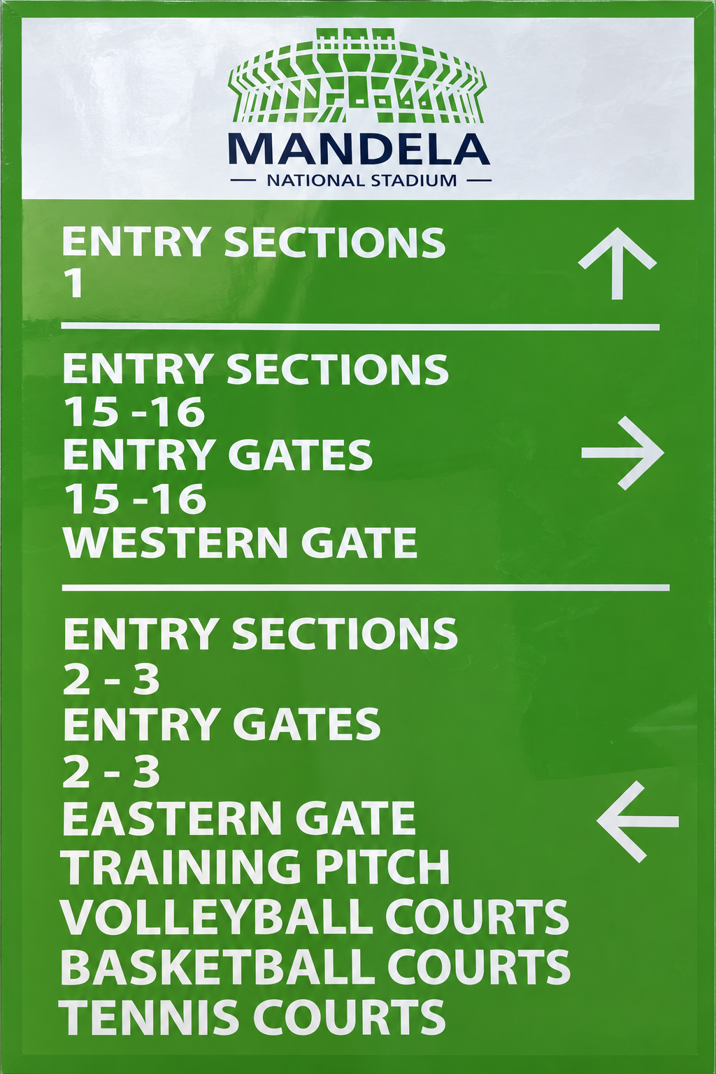 Mandela National Stadium Kampala wayfinding